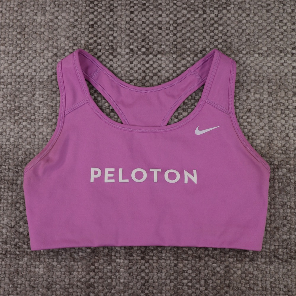 Nike Peloton Sports Bra Womens Medium Purple Excellent Racerback Dri-FIT Logo